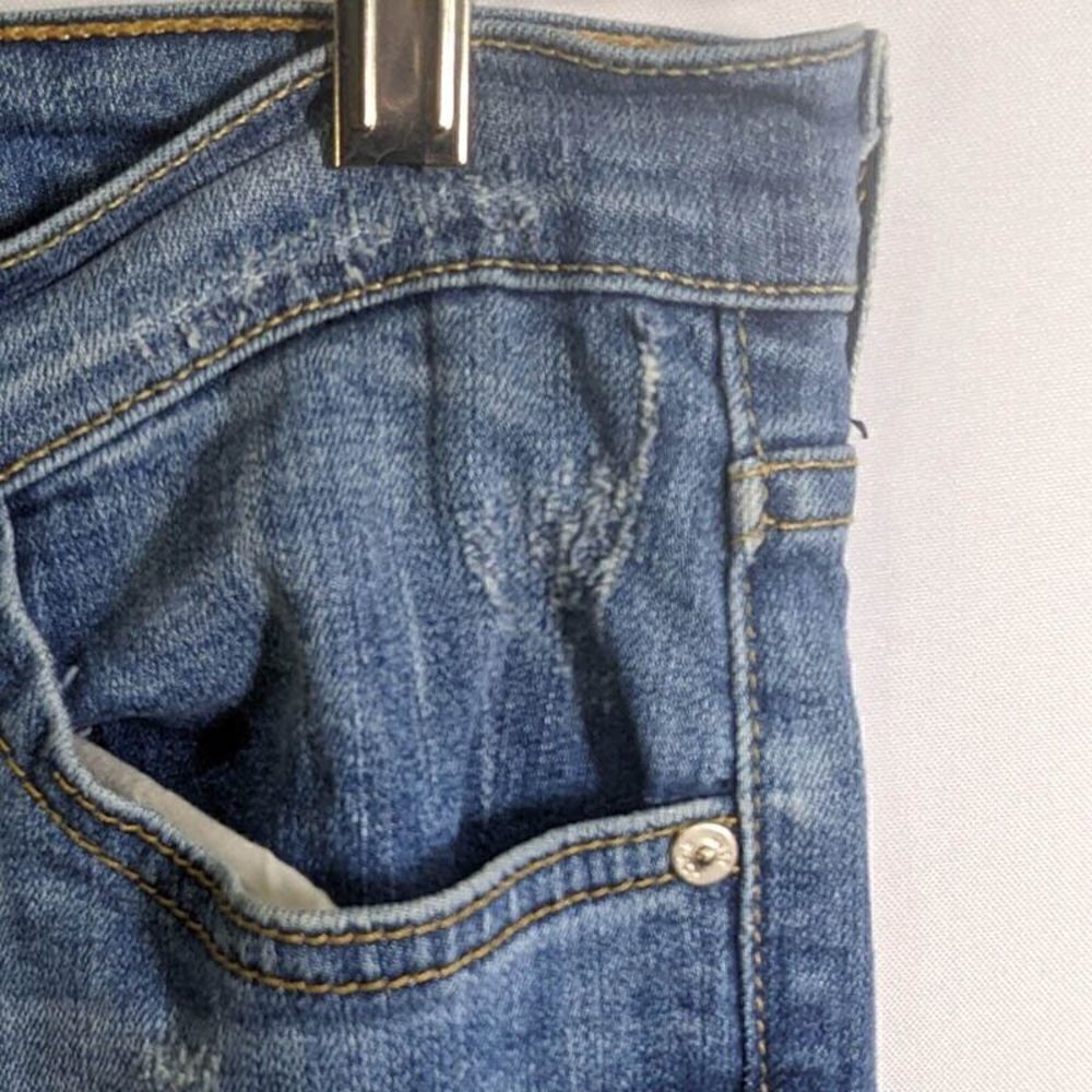 JB Just Black Jeans Womens  Light‎ Wash Distressed Whiskered Straight Denim - Picture 6 of 15